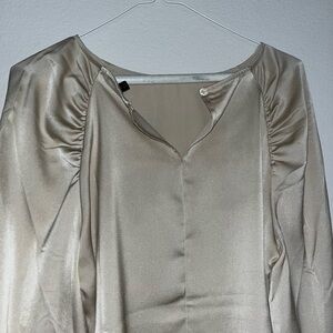 3/4 sleeve champagne top from Ann Taylor